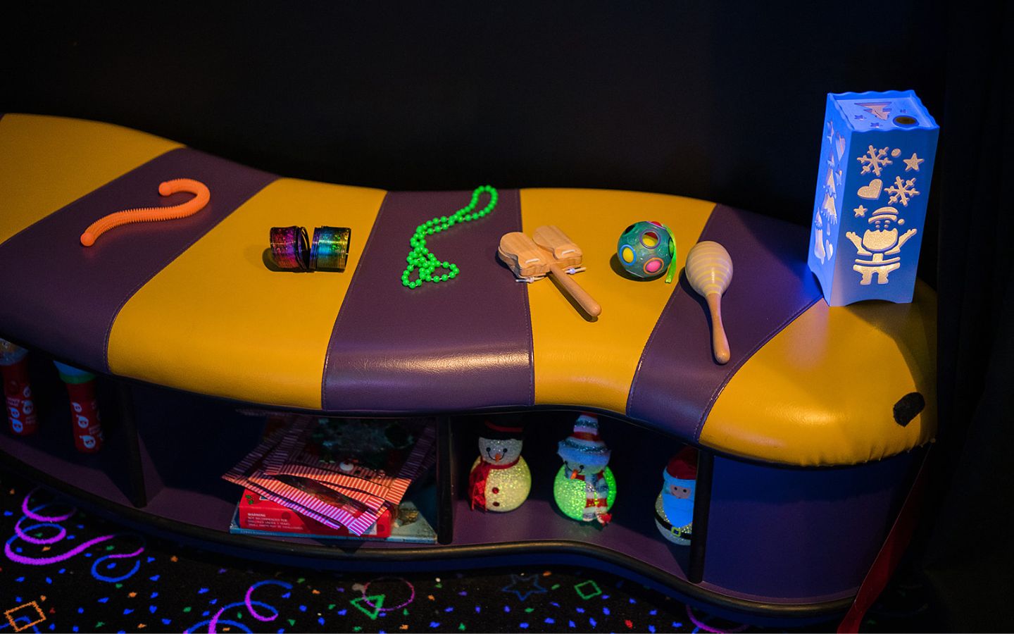 Some of the games and instruments at Multi-Sensory Experience located at Pioneer Recreation and Sport centre. 