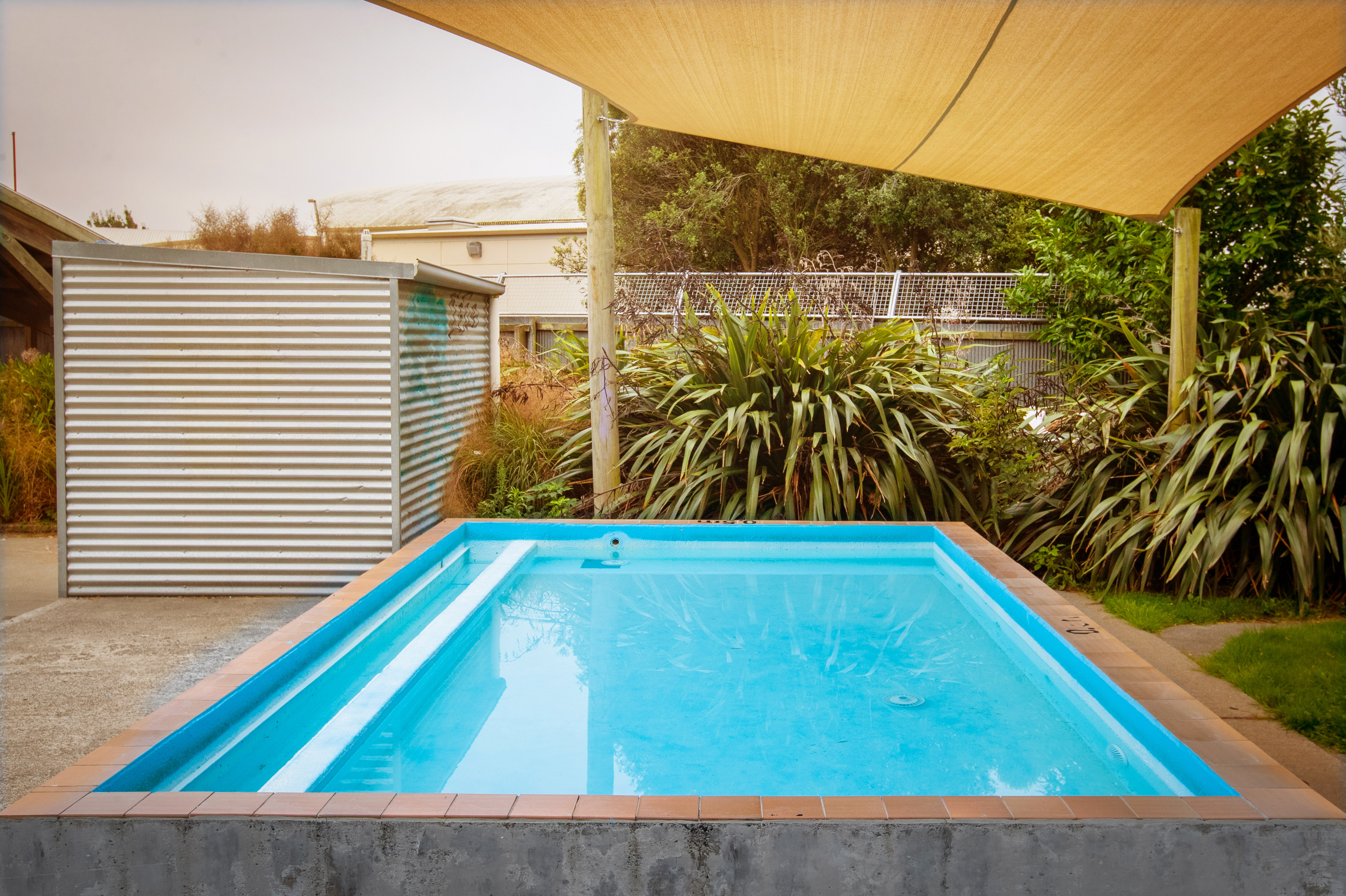 The shaded toddler pool at Templeton Summer Pool. 